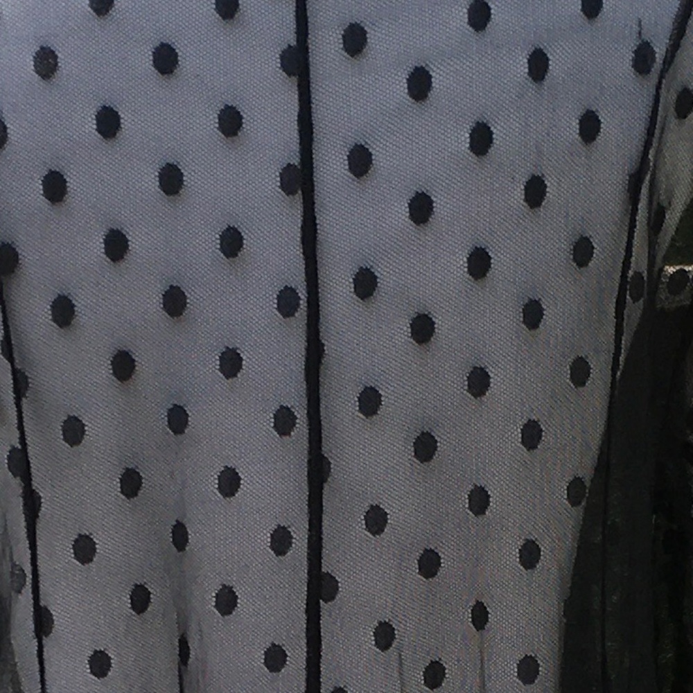 Liv by Habitat size M black sheer polka dot cover up or dress - Picture 4 of 5